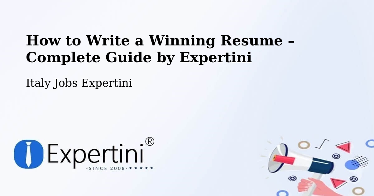 Resume Writing Guide for Job Seekers – Settimo Torinese - Settimo Torinese, Italy Jobs Expertini